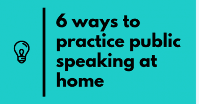 how to practice public speaking at home
