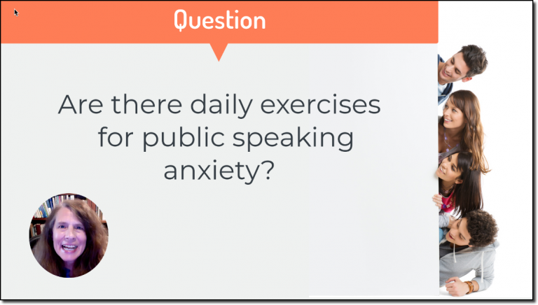 Tips for overcoming public speaking anxiety: Daily Exercises